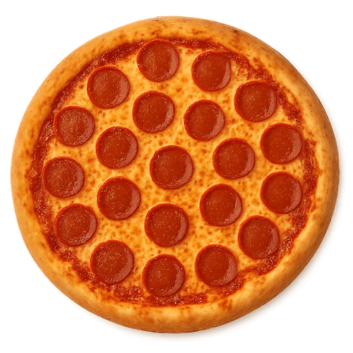 Family-sized pizza pepperoni